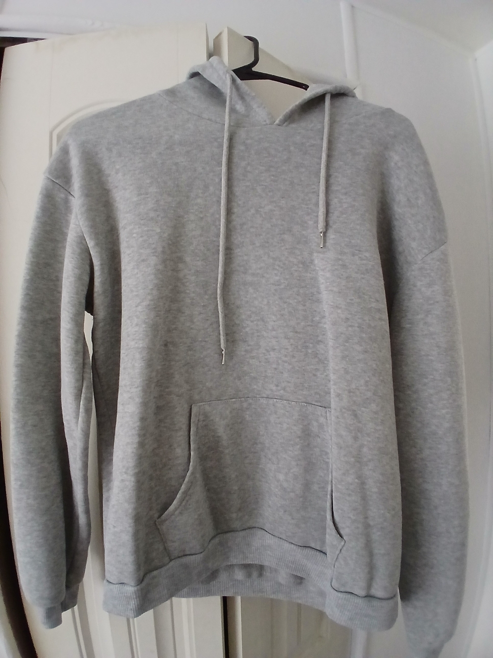 SHEIN Light Grey Pullover Hoodie
